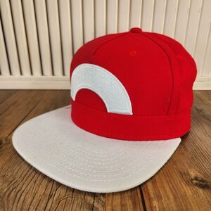 Pokemon Ash Ketchum Hat Red Gray Snapback Cosplay Anime Flat Bill Baseball Cap